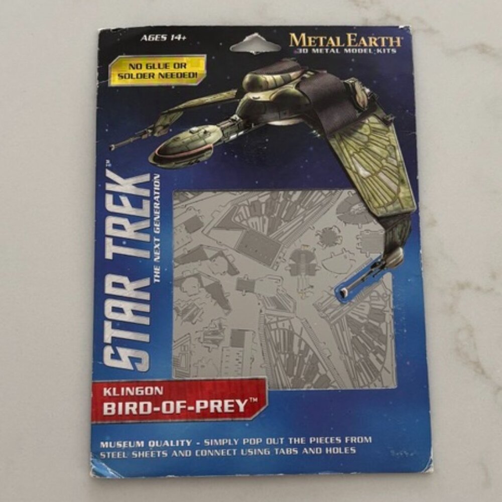 Metal Earth 3D Metal Model Kit: Klingon Bird-of-Prey from Star Trek: The Next Ge